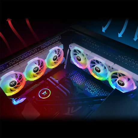 Thermaltake SWAFAN EX12 RGB Magnetic Quick Connect PWM Case Fan - 3 Fan Pack Snow 6