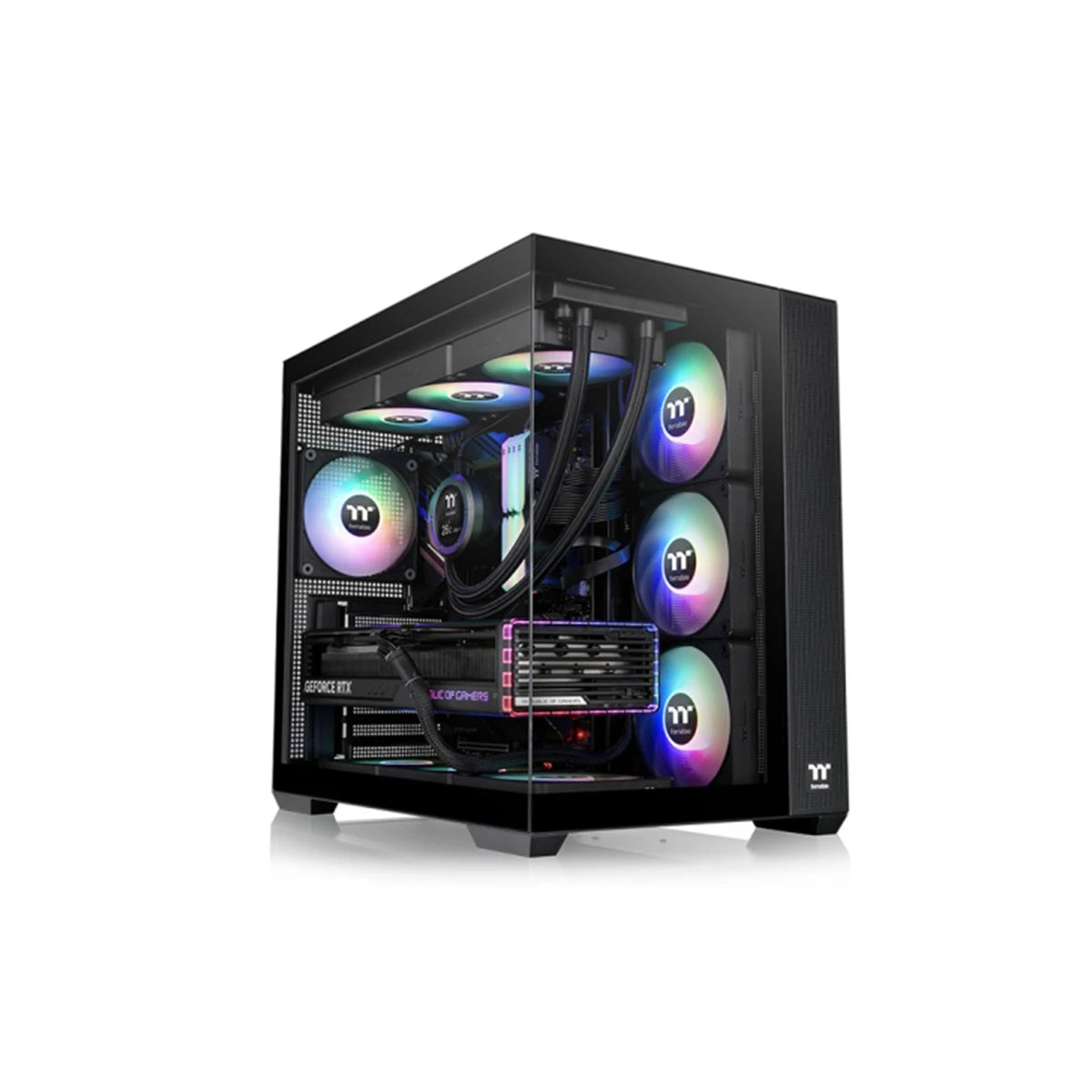Thermaltake View 380 TG ARGB Mid Tower ATX PC Case Black