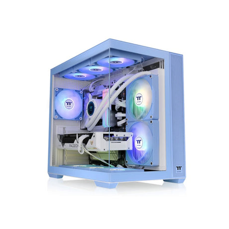 Thermaltake View 380 TG ARGB Mid Tower ATX PC Case Hydrangea Blue