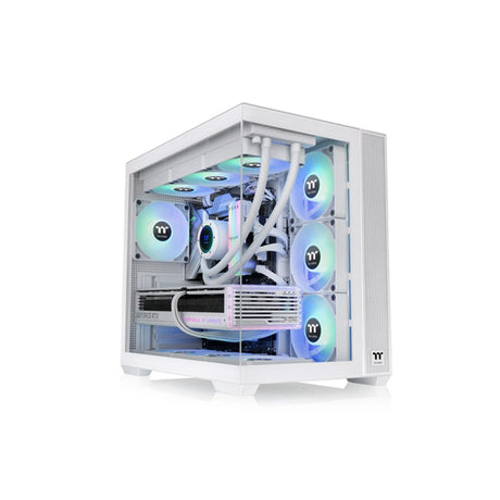 Thermaltake View 380 TG ARGB Mid Tower ATX PC Case Snow 
